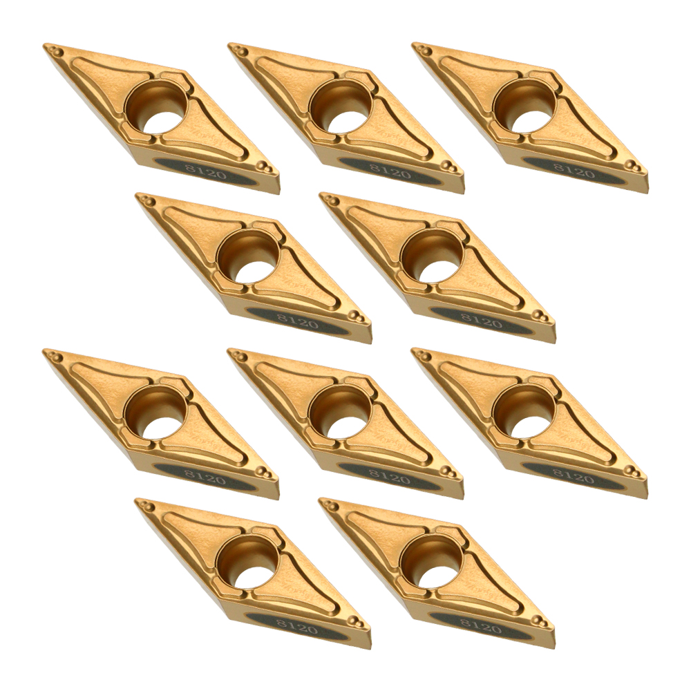 Lot De 10 Inserts Carbure VBMT331 / VBMT160404-HQ - Pour Tournage Acier/fonte - Revêtement Multicouche