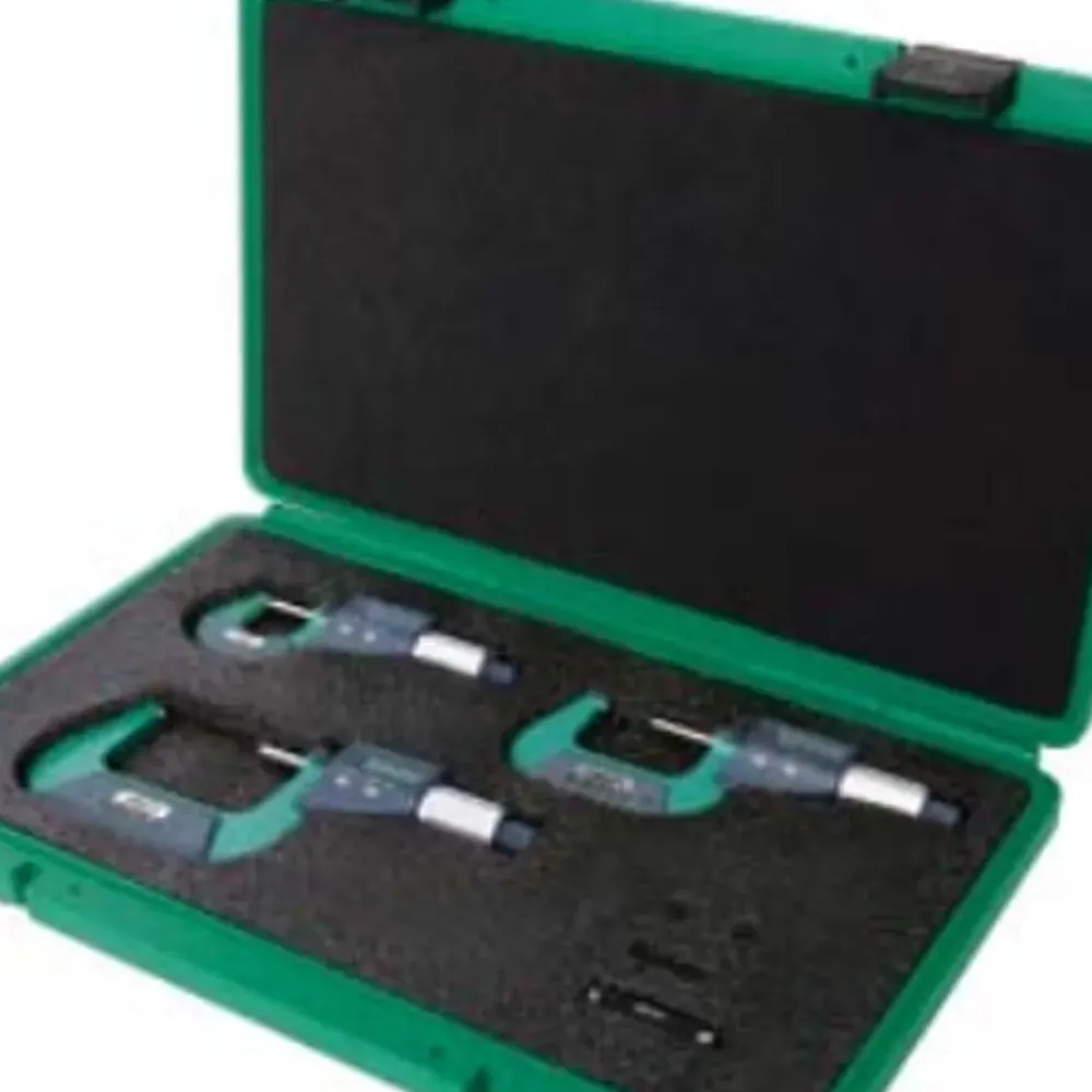 Juego De Micrómetros De 0-75 mm/0-3 Pulgadas De 3 Piezas Insize